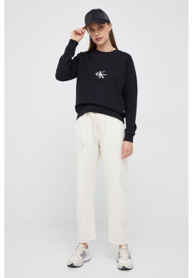 Calvin Klein Jeans Суичър в бежово с изчистен дизайн - Pepit.bg