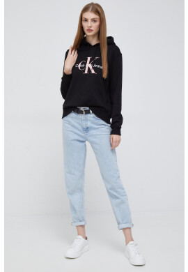 Calvin Klein Jeans Суичър в черно с изчистен дизайн - Pepit.bg