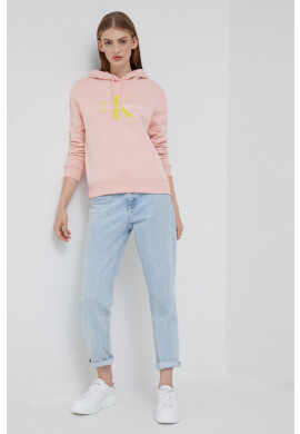 Calvin Klein Jeans Суичър в розово с изчистен дизайн - Pepit.bg