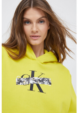 Calvin Klein Jeans Суичър в жълто с принт - Pepit.bg