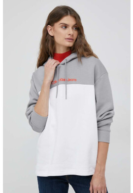 Calvin Klein Jeans Суичър в черно с качулка с апликация - Pepit.bg