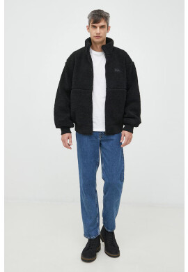 Calvin Klein Jeans Суичър в черно с качулка с десен - Pepit.bg