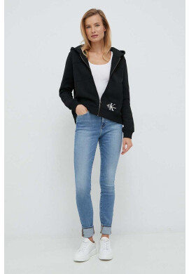 Calvin Klein Jeans Суичър в черно с принт - Pepit.bg