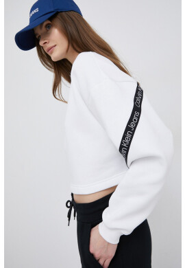 Calvin Klein Jeans Суичър в бяло с апликация - Pepit.bg