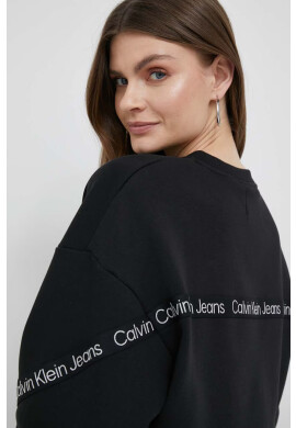 Calvin Klein Jeans Суичър в черно с апликация - Pepit.bg
