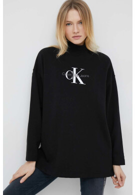 Calvin Klein Jeans Суичър в черно с принт - Pepit.bg