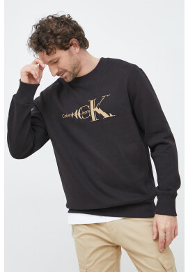 Calvin Klein Jeans Суичър в черно с принт - Pepit.bg