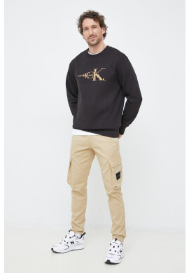 Calvin Klein Jeans Суичър в черно с принт - Pepit.bg
