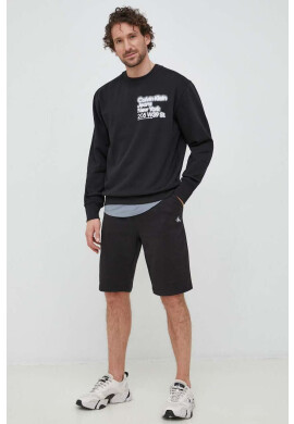 Calvin Klein Jeans Суичър в черно с принт - Pepit.bg