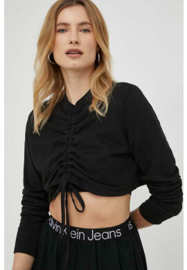 Calvin Klein Jeans Суичър в черно с изчистен дизайн - Pepit.bg