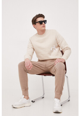Calvin Klein Jeans Суичър в бежово с принт - Pepit.bg