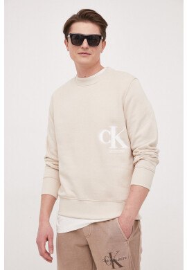Calvin Klein Jeans Суичър в бежово с принт - Pepit.bg