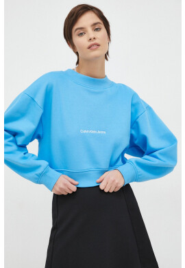 Calvin Klein Jeans Суичър в синьо с апликация - Pepit.bg