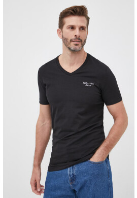 Calvin Klein Jeans Тениска мъжки в черно с принт - Pepit.bg