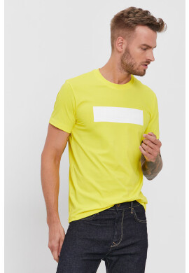 Calvin Klein Jeans Тениска мъжка в жълто с принт - Pepit.bg