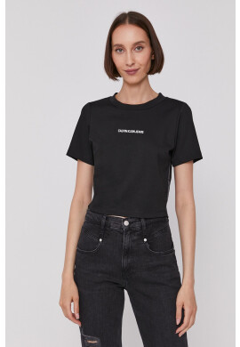 Calvin Klein Jeans Тениска дамски в бежово - Pepit.bg