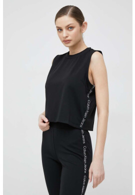 Calvin Klein Jeans Тениска в черно с гол гръб - Pepit.bg