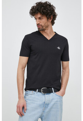 Calvin Klein Jeans Тениска в черно с изчистен дизайн - Pepit.bg