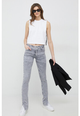 Calvin Klein Jeans Тениска в бяло с гол гръб - Pepit.bg