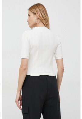 Calvin Klein Jeans Тениска в бежово с ниско поло - Pepit.bg