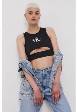 Calvin Klein Jeans Топ дамски в черно - Pepit.bg