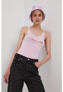 Calvin Klein Jeans Топ дамски в жълто - Pepit.bg