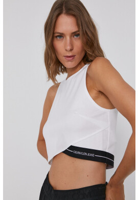 Calvin Klein Jeans Топ дамски в бежово - Pepit.bg