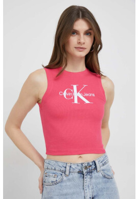Calvin Klein Jeans Топ дамски в розово - Pepit.bg