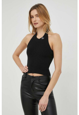 Calvin Klein Jeans Топ дамски в черно - Pepit.bg