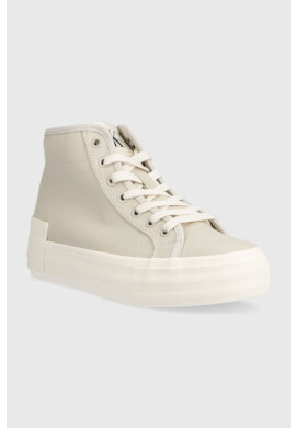 Calvin Klein Jeans Високи кецове VULC FLATFORM BOLD ESSENTIAL в бежово YW0YW01031 - Pepit.bg
