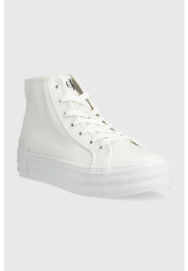 Calvin Klein Jeans Високи кецове VULC FLATFORM BOLD ESSENTIAL в бяло YW0YW01031 - Pepit.bg
