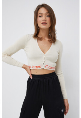 Calvin Klein Jeans Жилетка в бежово от лека материя - Pepit.bg