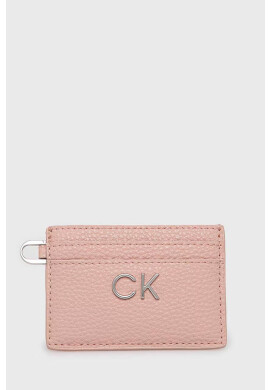 Calvin Klein Калъф за карти дамски в розово - Pepit.bg