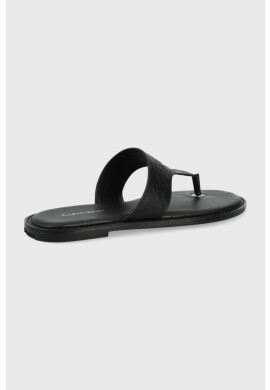 Calvin Klein Кожени джапанки в бяло с платформа - Pepit.bg