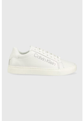 Calvin Klein Кожени маратонки в бяло - Pepit.bg