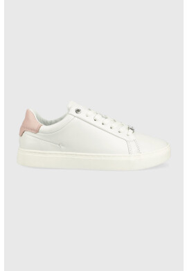 Calvin Klein Кожени маратонки Low Top Lace Up Mono в черно - Pepit.bg
