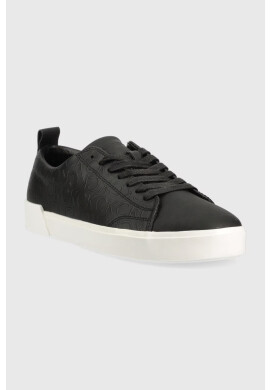 Calvin Klein Кожени маратонки Low Top Lace Up Mono в черно - Pepit.bg
