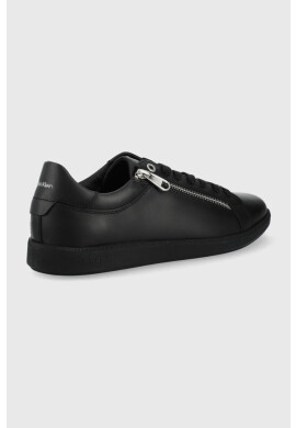 Calvin Klein Кожени маратонки Low Top Lace Up W/zip в черно - Pepit.bg