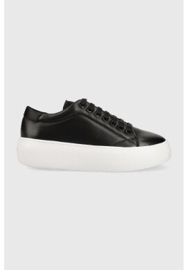 Calvin Klein Кожени маратонки BUBBLE CUPSOLE LACE в черно HW0HW01778 - Pepit.bg