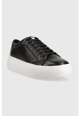 Calvin Klein Кожени маратонки BUBBLE CUPSOLE LACE в черно HW0HW01778 - Pepit.bg