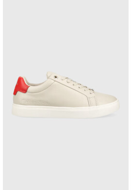 Calvin Klein Кожени маратонки Cupsole Lace Up в сиво - Pepit.bg