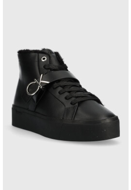 Calvin Klein Кожени маратонки Flatform Cup High Top Ck - Pepit.bg