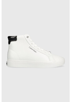 Calvin Klein Кожени маратонки Vulc High Top в бяло - Pepit.bg