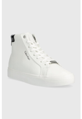 Calvin Klein Кожени маратонки Vulc High Top в бяло - Pepit.bg