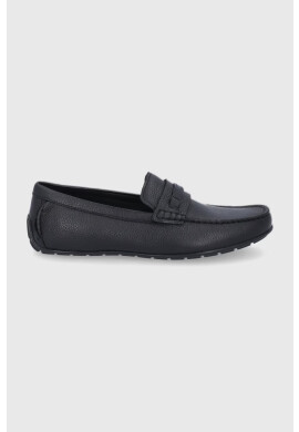 Calvin Klein Кожени мокасини мъжко в черно - Pepit.bg