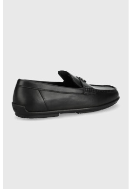 Calvin Klein Кожени мокасини мъжко в черно - Pepit.bg