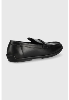 Calvin Klein Кожени мокасини мъжко в черно - Pepit.bg
