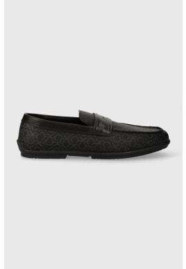 Calvin Klein Кожени мокасини мъжко в черно - Pepit.bg