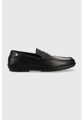 Calvin Klein Кожени мокасини Logo Hw Driver в черно - Pepit.bg