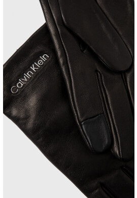 Calvin Klein Кожени ръкавици дамски в черно - Pepit.bg